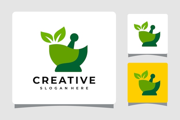 Inspiração de design de modelo de logotipo de farmácia de fitoterapia