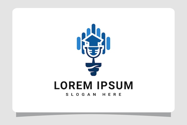 Inspiração de design de modelo de logotipo de podcast de rádio