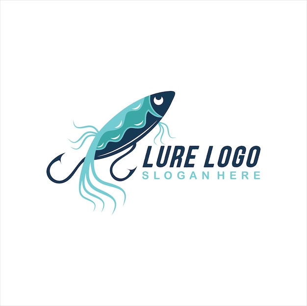 Inspiração de design exclusivo do logotipo lure fishing