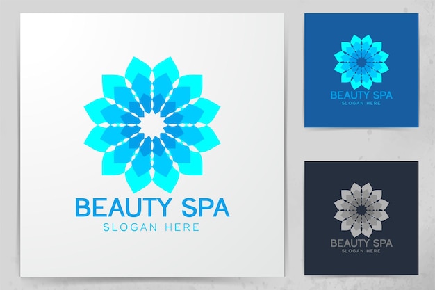 Inspiração de designs de logotipo de flor abstrata isolada no fundo branco