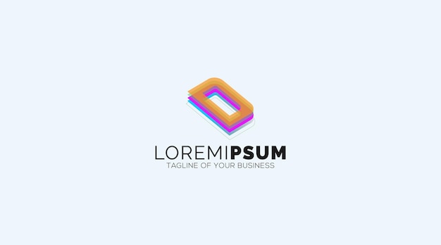 Inspiração de logotipo criativo Gradient D Letter, vetor de logotipo inicial simples