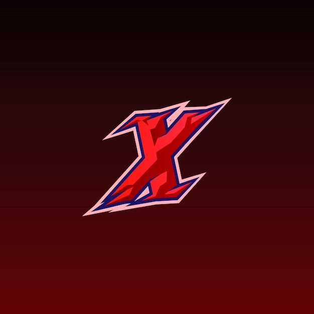 Inspiração de modelo de design de logotipo de esporte inicial x gaming e