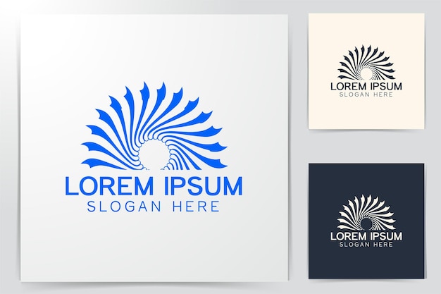 Inspiração dos designs de logotipo da shine isolada no fundo branco