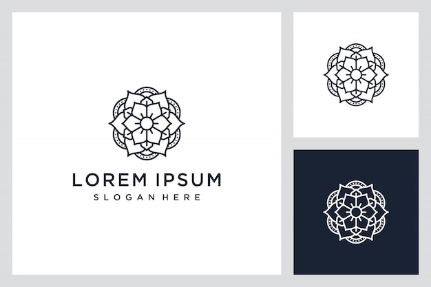 Inspiração elegante das flores do logotipo