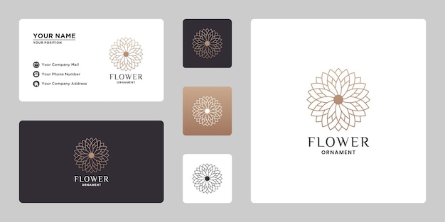 Inspiração para design de logotipo de ornamento de flor de monograma