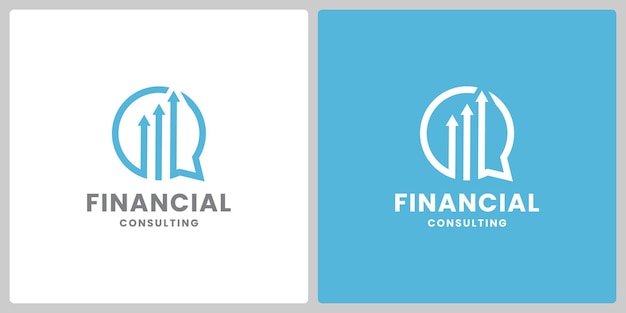 Inspiração para o design de logotipo de consultoria financeira moderna