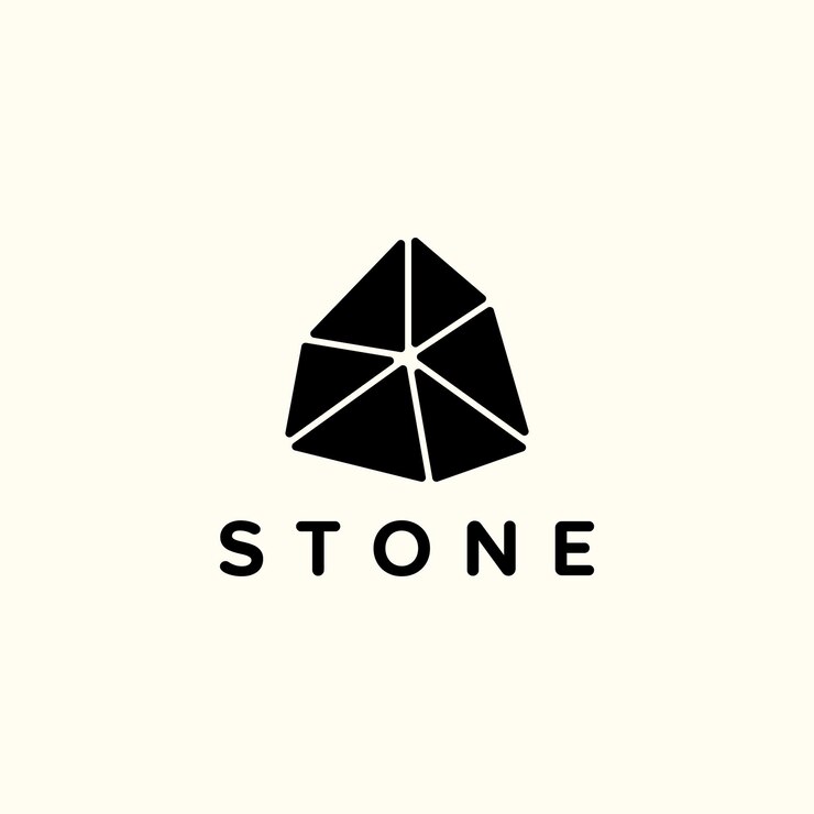 Inspiração para o design de logotipo geométrico de Pedra Negra