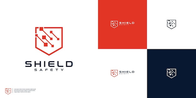 Inspiração para o design do logotipo da shield tech