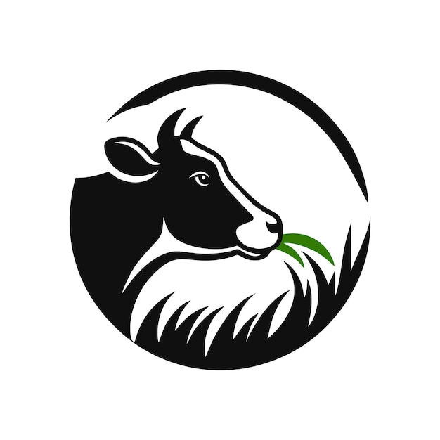 Vetor inspiração para o design do logotipo da vaca touro e búfalo vector de design de logotipo animal da vaca