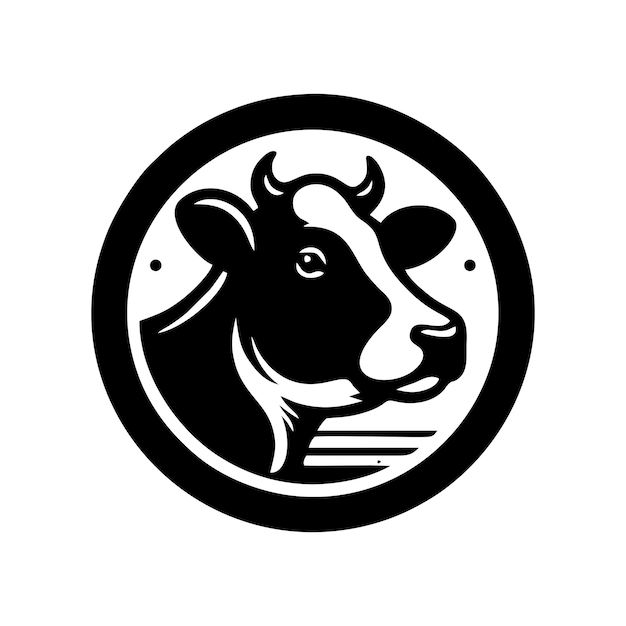 Vetor inspiração para o design do logotipo da vaca touro e búfalo vector de design de logotipo animal da vaca