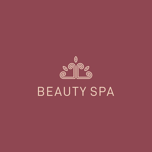 Vetor inspiração para o design do logotipo do spa de beleza