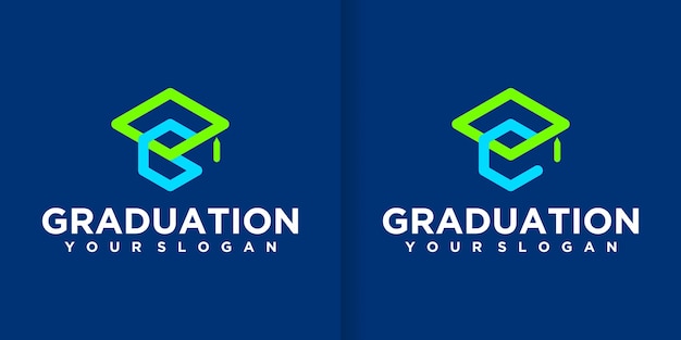 Vetor inspiração para projetos de logotipo de educação do campus de pós-graduação da universidade e o logotipo da letra b inicial