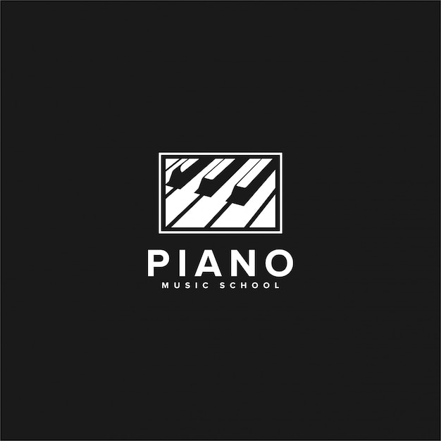 Inspirações do logotipo da música de piano scholl