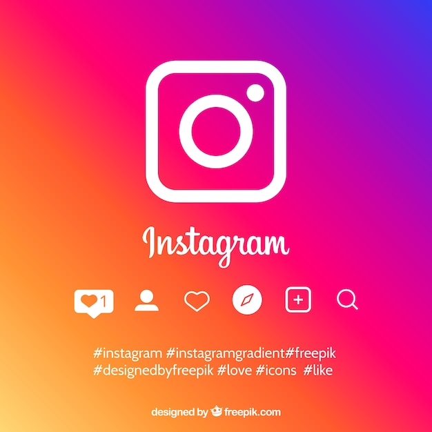 Instagram fundo em cores gradientes