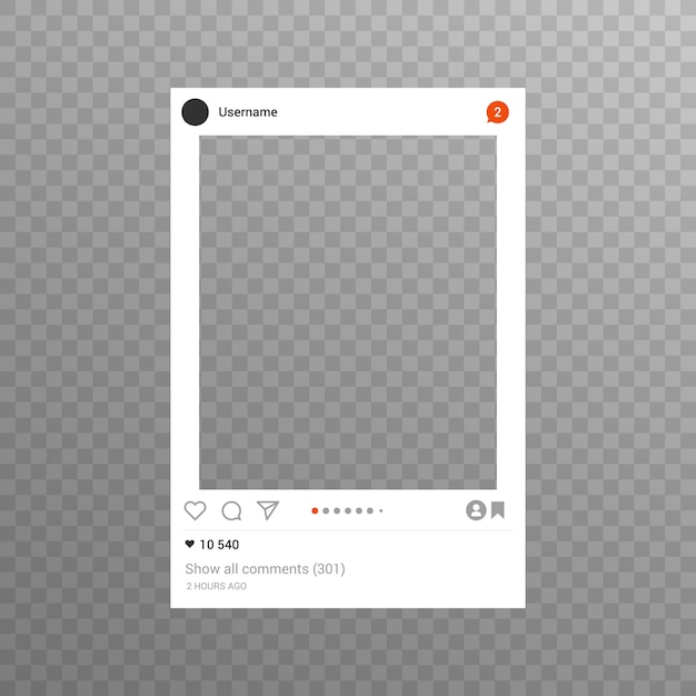 Instagram Photo frame inspirado para compartilhamento de internet de amigos