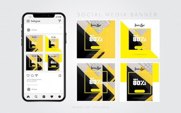 Instagram post template Premium