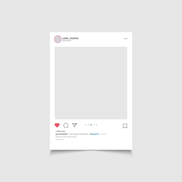 instagram template mockup design for social media post