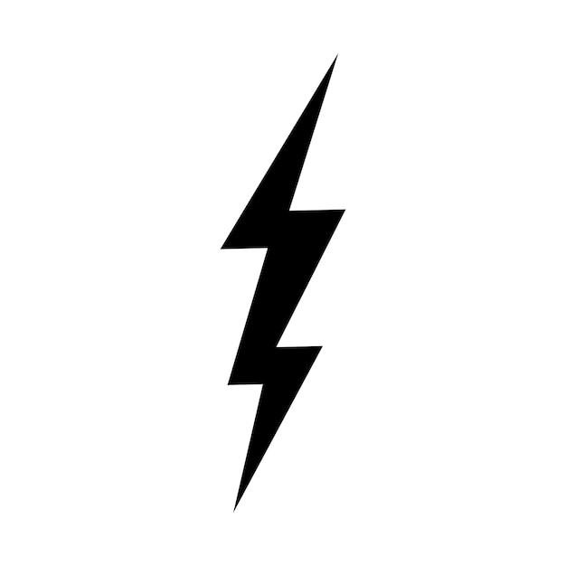 Instale a ilustração vetorial de estilo simples moderno lightning parafuso de relâmpago conjunto de ícones de flash de relâmpago vector