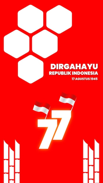 Vetor instatory dirgahayu republik indonésia