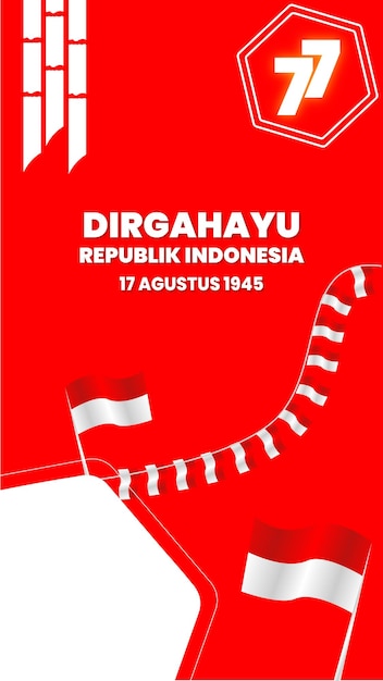 Vetor instatory dirgahayu republik indonésia