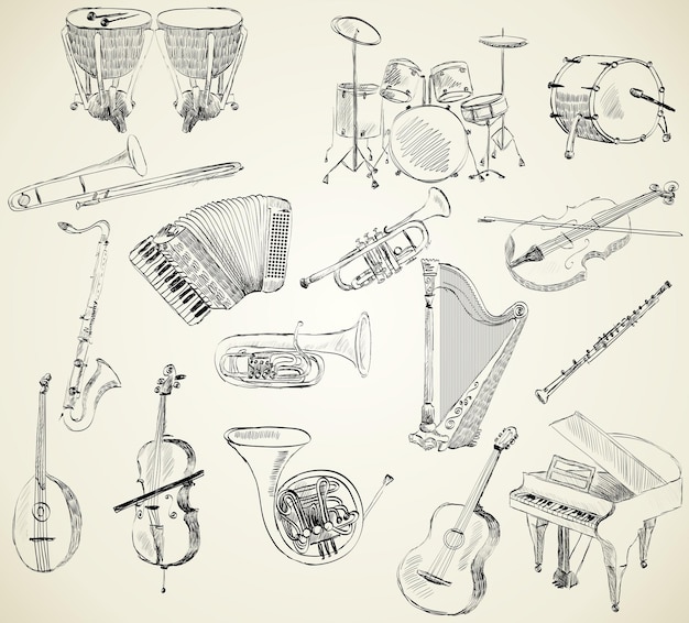 Vetor instrumentos musicais