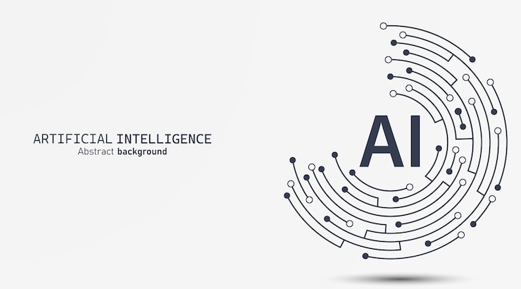 Vetor inteligência artificial fundo abstrato estilo futurista hitech design de conceito de tecnologia