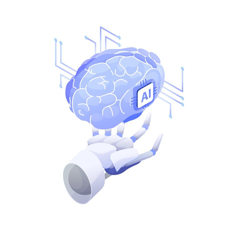 Vetor inteligência artificial, robô inteligente, máquina consciente, tecnologia inovadora, inovação de alta tecnologia, pesquisa científica em cibernética.