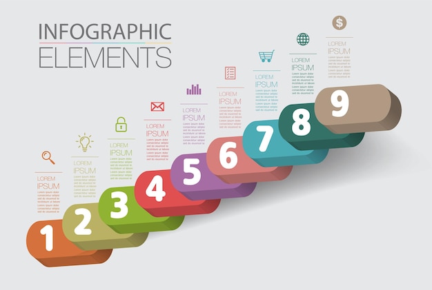 Intensificar o conceito de sucesso empresarial vector infográfico