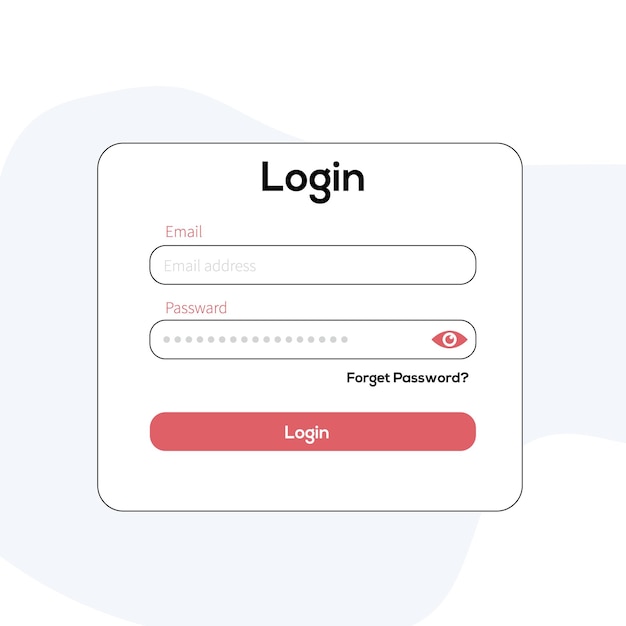 Interface de usuário de login Entrar janela de modelo de elemento da web Interface de usuário moderna do site de negócios