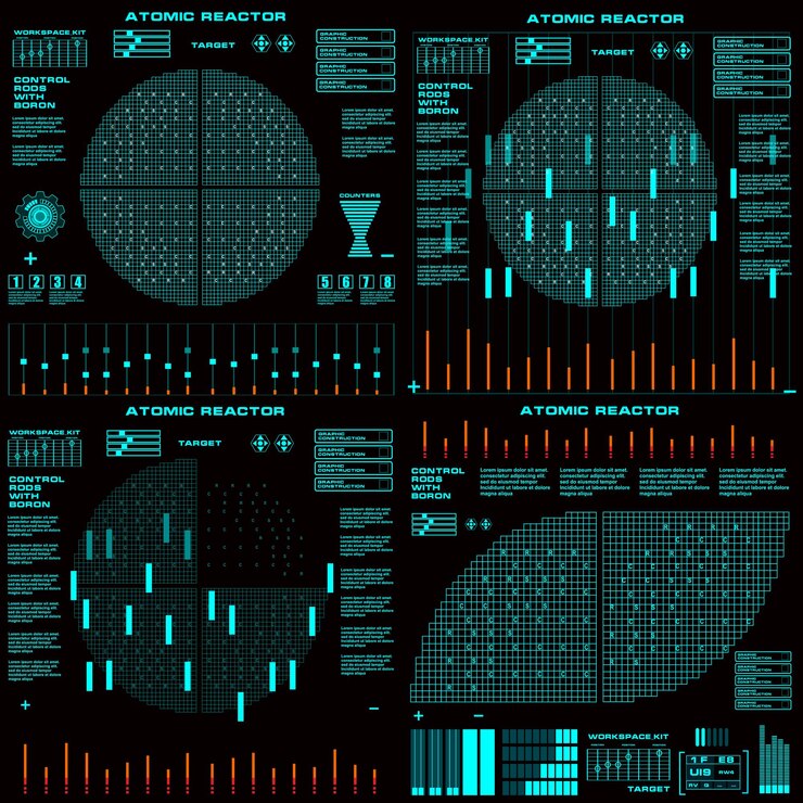 Vetor interface de usuário de toque gráfico virtual verde futurista