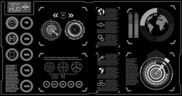 Interface de usuário futurista. infografia de transporte de mercadorias e transporte. modelo de infográficos de automóvel. interface de usuário abstrata virtual toque gráfico.