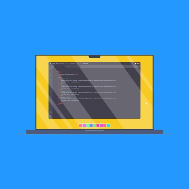 Interface visual studio em laptop ou interface de codificação em laptop hacker laptop