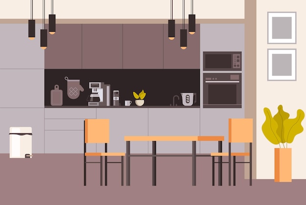 Interior de cozinha em casa de estilo moderno.