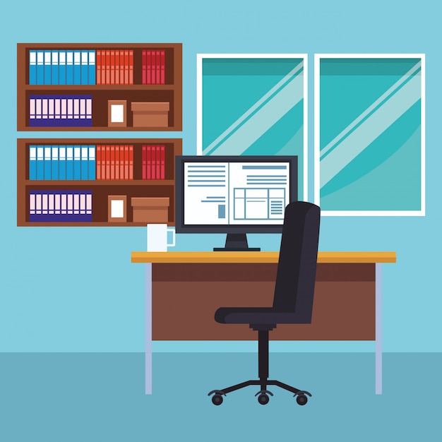 Interiores de escritórios de negócios