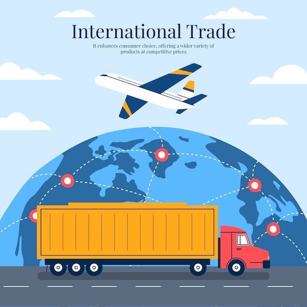 Vetor international trade template design