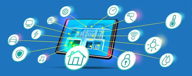 Internet das coisas IoT conexão inteligente e dispositivo de controle na rede da indústria e residente em qualquer lugar a qualquer hora qualquer pessoa e qualquer negócio com internet Tecnologia de TI para futurista do mundo