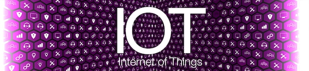 Internet das coisas iot e conceito de rede para dispositivos conectados