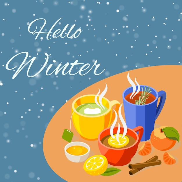 Inverno com bebidas de Natal