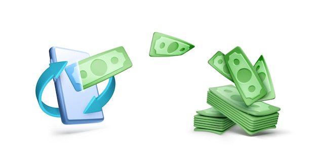 Investimento on-line ganhar dinheiro com aplicativo de smartphone poupar dinheiro em papel moeda