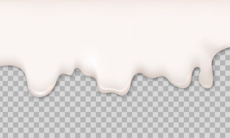 Iogurte cremoso líquido fluindo fundo