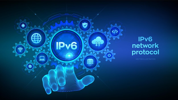 Ipv6 internet protocol versão 6 ipv6 protocolo de rede padrão conceito de comunicação na internet