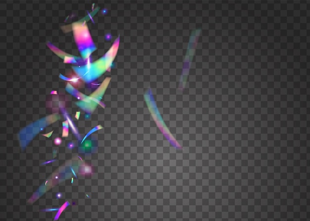 Iridescent sparkles. fundo de carnaval. disco comemora ilustração. arte de luxo. explosão de metal. brilho brilhante roxo. textura de holograma. fiesta foil. brilhos rosa iridescentes