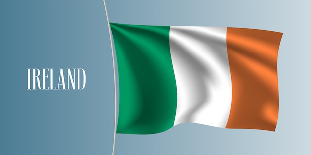 Irlanda acenando bandeira