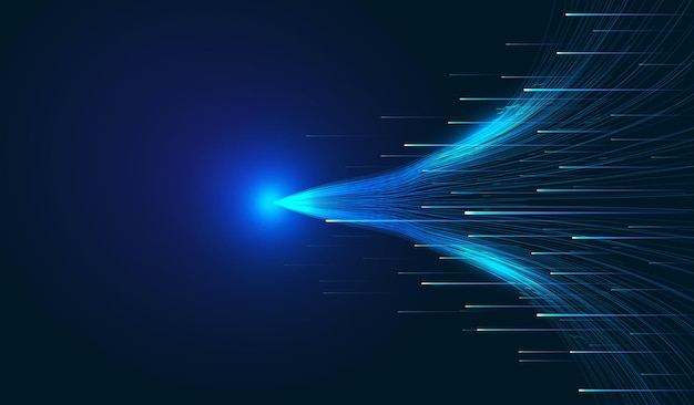 Irradiando o fundo de big data da tecnologia da internet de linha luminosa