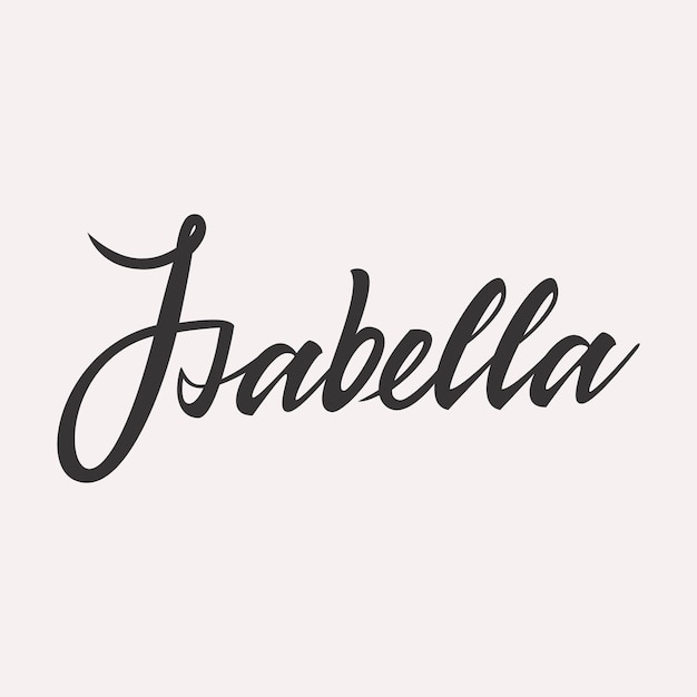 Isabella nome em inglês cartão de saudação
