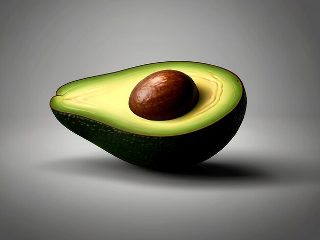 isolado Avacado comida e bebida ícone renderização 3D em vetor de fundo isolado