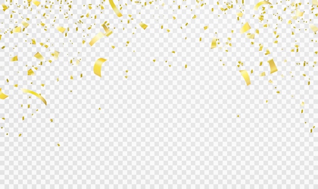 Isolado caindo confete dourado