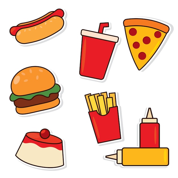 Isolado colorido bonito feliz emoji adesivo de sorvete ilustração vetorial