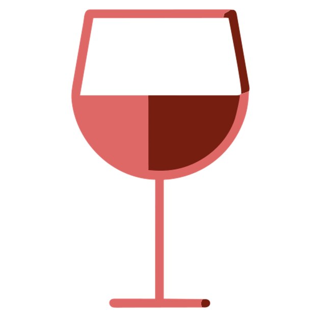 Vetor isolated red wine icon colored shapes gradient