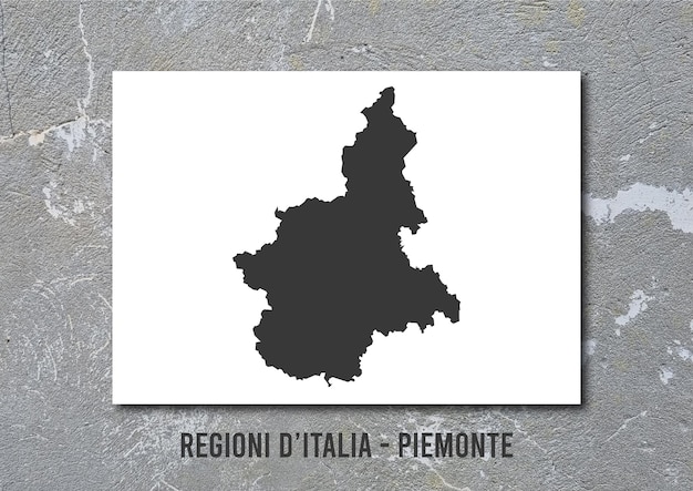 itália regioni piemonte mappa